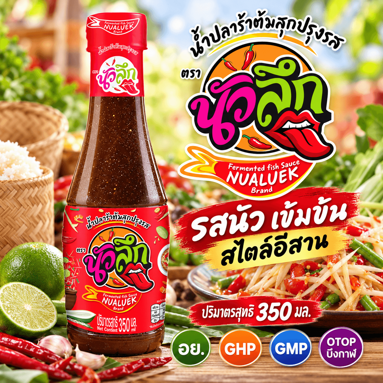 น้ำปลาร้าต้มสุกปรุงรส ตรานัวลึก